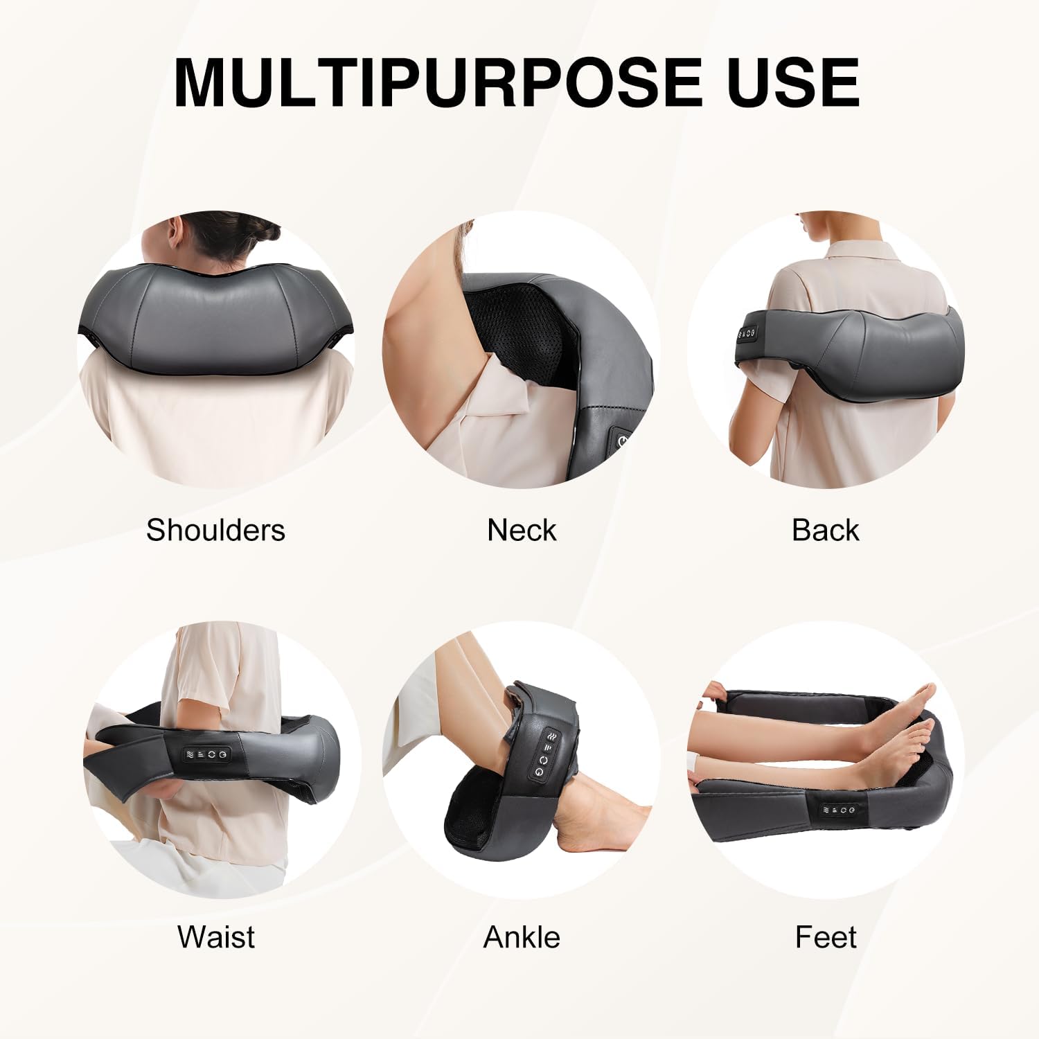 Neck and Back Massager with Soothing Heat