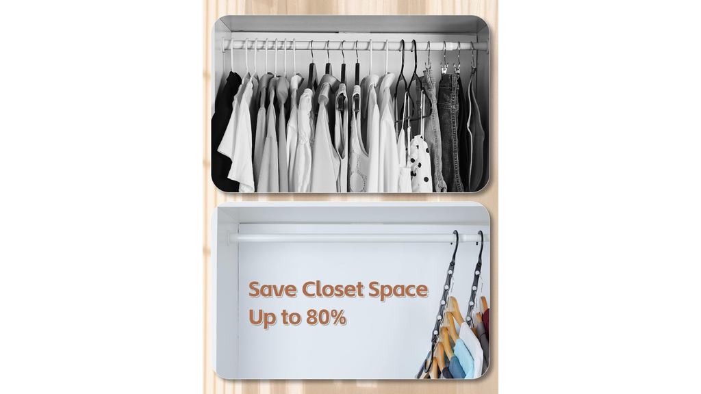 Space Saving Hangers 10 Pack, Premium Smart Hanger Hook