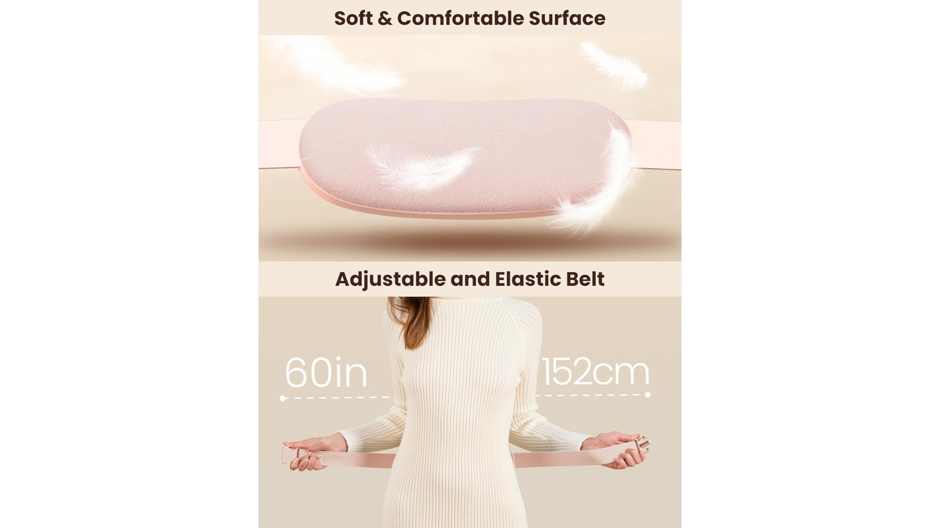 Portable heating pad for menstrual cramps