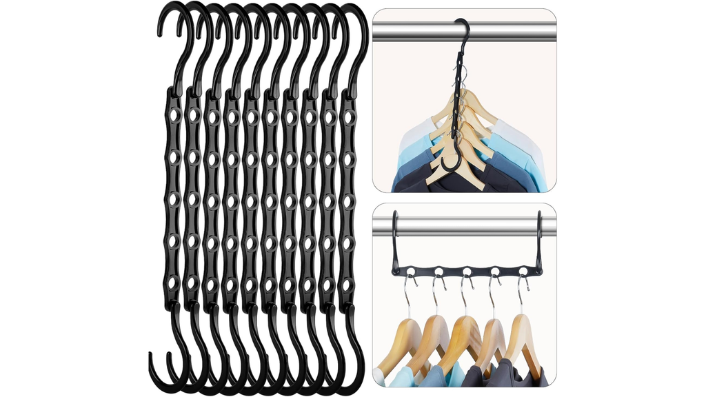 Space Saving Hangers 10 Pack, Premium Smart Hanger Hook