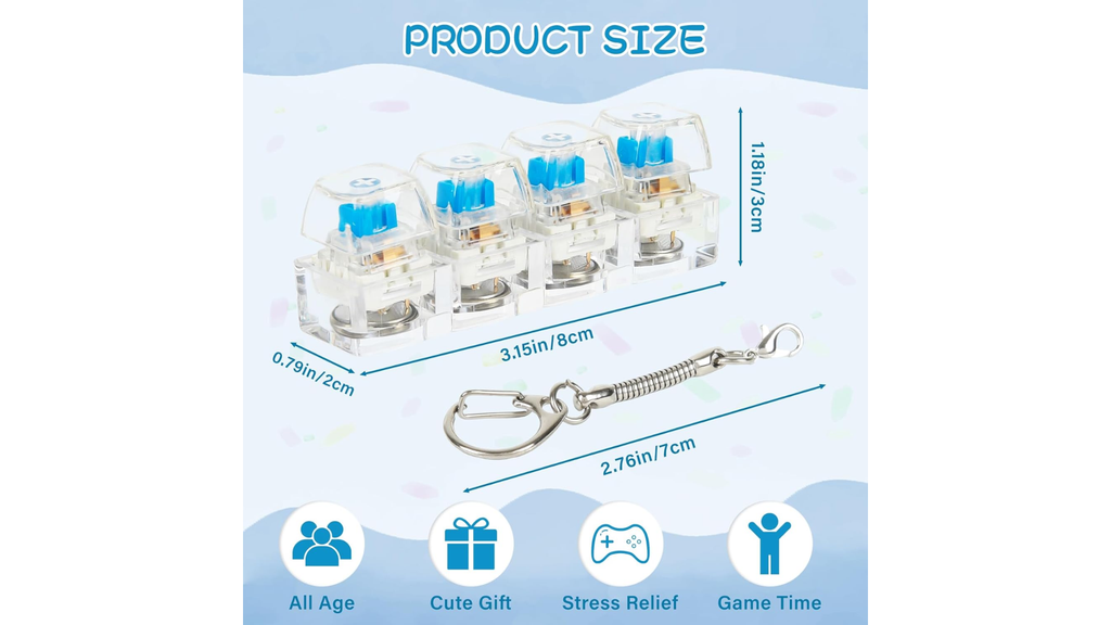 2 Keyboard Fidget Toy Light Up