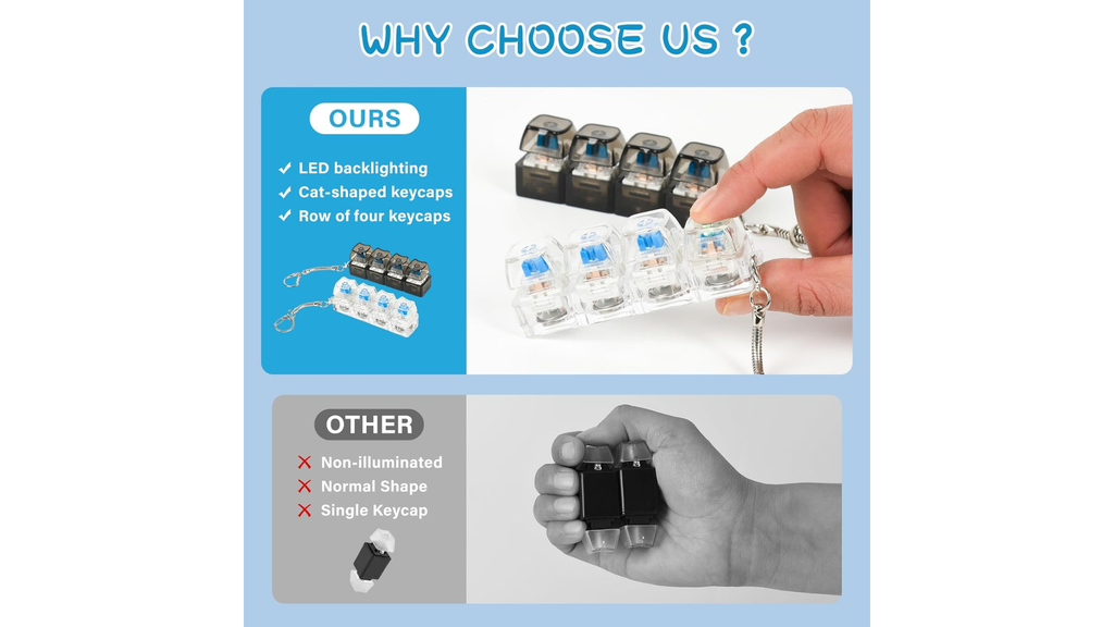 2 Keyboard Fidget Toy Light Up