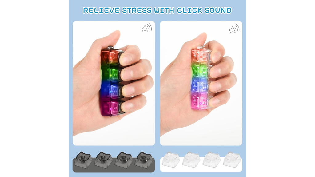 2 Keyboard Fidget Toy Light Up